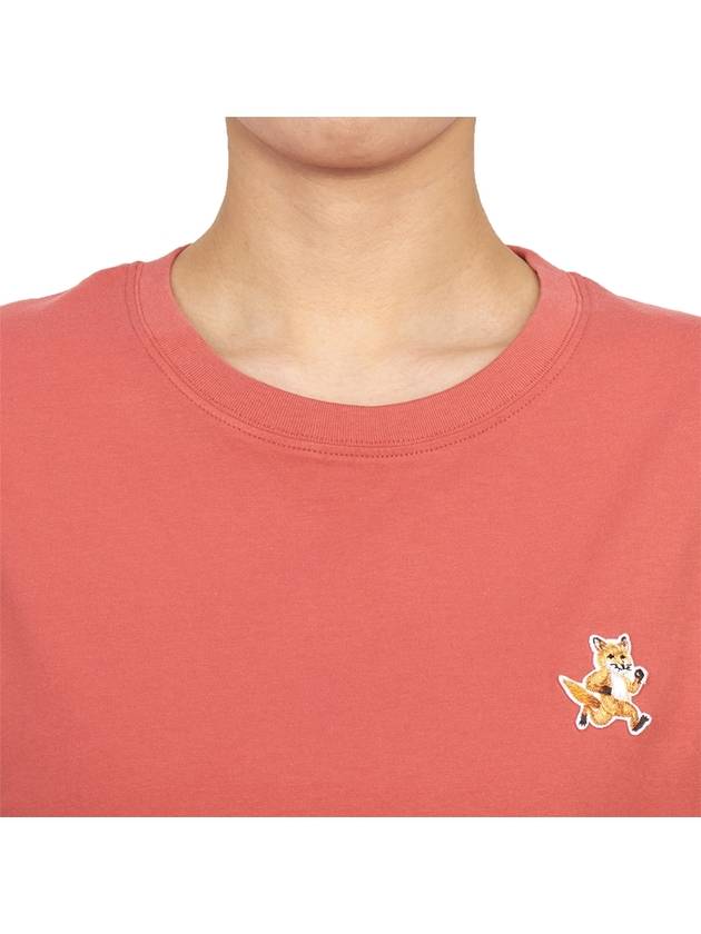 Speedy Fox Patch Comfort Short Sleeve T-Shirt Red - MAISON KITSUNE - BALAAN 6