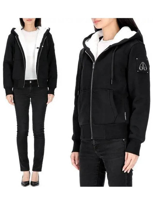 Classic Bunny 2 Zip Up Hoodie White Lining Black - MOOSE KNUCKLES - BALAAN 2