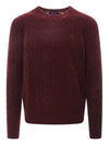 Embroid Logo Cable Knit Top Wine - POLO RALPH LAUREN - BALAAN 2