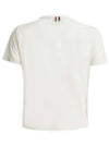 Women's Chest Patch Pocket Short Sleeve T-Shirt White - THOM BROWNE - BALAAN 3