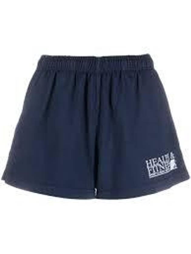 Women's Logo Print Shorts Navy - SPORTY & RICH - BALAAN 2