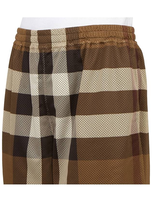 Men's Check Mesh Bermuda Shorts Dark Birch Brown - BURBERRY - BALAAN 11