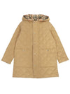 Kids Diamond Quilted Hooded Coat Beige - BURBERRY - BALAAN 2