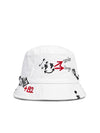 BBD Smile Logo Denim Bucket Hat Custom Ver White - BLACKBLOND - BALAAN 2