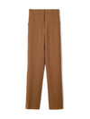 Quasar Virgin Wool Straight Pants Brown - MAX MARA - BALAAN 1