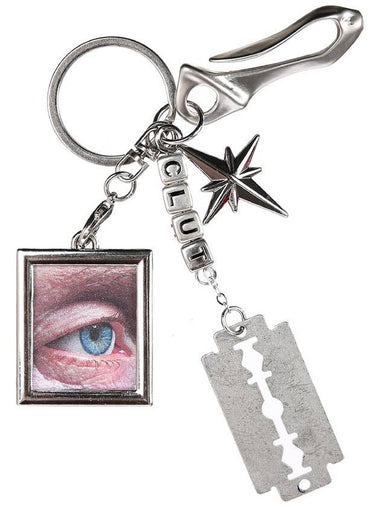 Razor Blade Layered Key Holder Silver - CLUT STUDIO - BALAAN 1