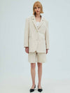 Cotton Oversized Jacket Cream - OPENING SUNSHINE - BALAAN 5