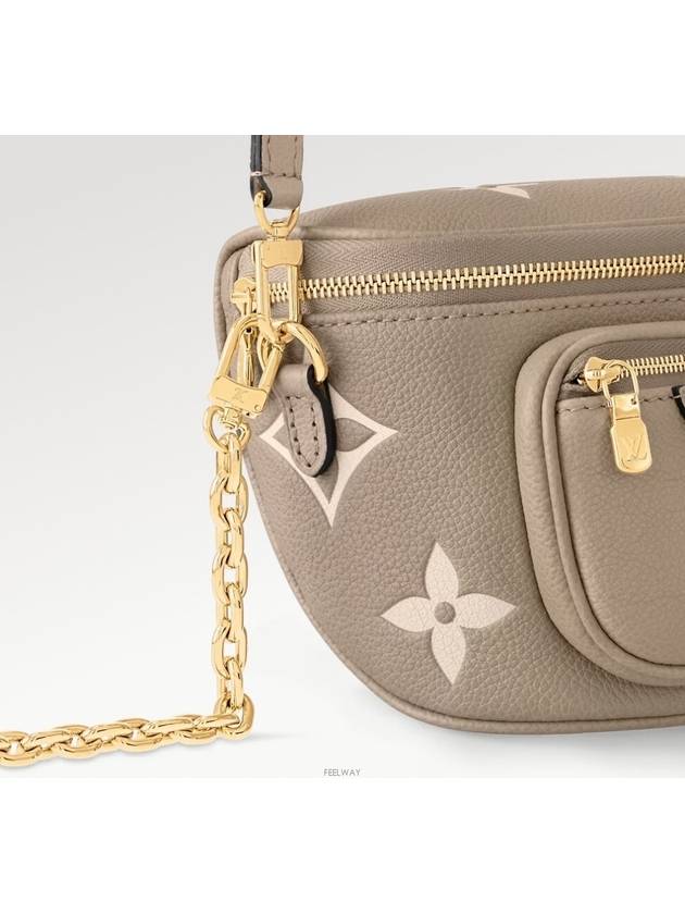 Mini Monogram Empreinte Leather Bum Bag Grey - LOUIS VUITTON - BALAAN 6