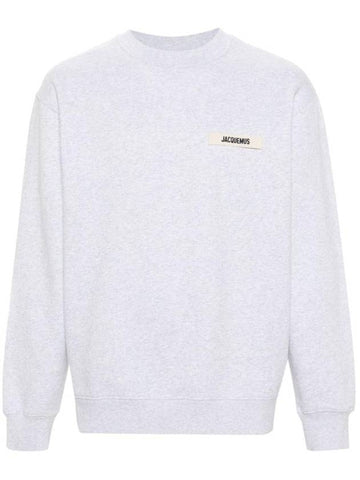 Le Gros Grain Logo Sweatshirt Light Grey - JACQUEMUS - BALAAN 1