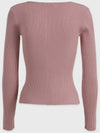 Bouquet heart neck knit pink - MICANE - BALAAN 8