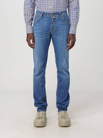 Jeans Jacob Cohen in denim di cotone con pochette - JACOB COHEN - BALAAN 1