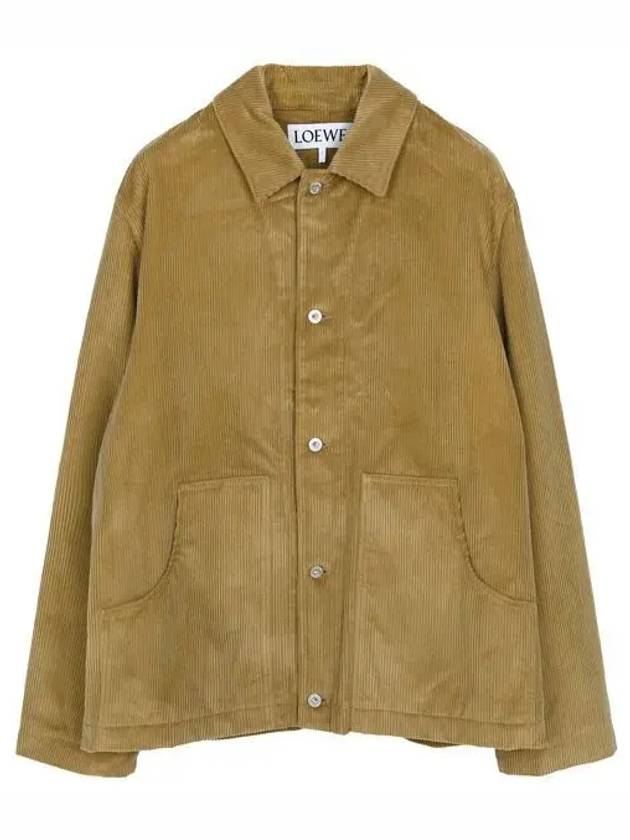 Corduroy Cotton Jacket Dark Beige - LOEWE - BALAAN 2