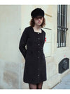 Corduroy square neck mini dress black - LETTER FROM MOON - BALAAN 3