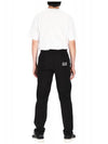 Logo Series Cotton Track Pants Black - EMPORIO ARMANI - BALAAN 5