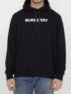 Cotton Hoodie Black - BURBERRY - BALAAN 1