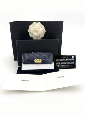 Boy caviar flap gold card wallet - CHANEL - BALAAN 1