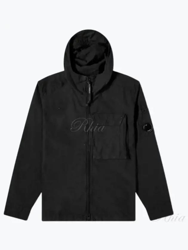 Ottoman Hooded Long Sleeve Shirt Black - CP COMPANY - BALAAN 2