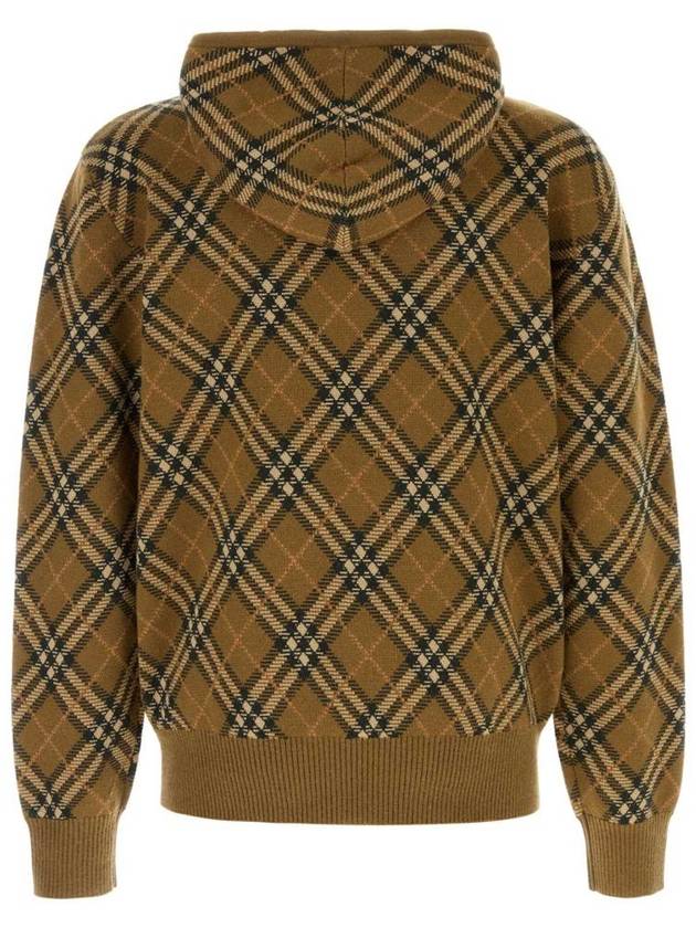 Check Wool Mohair Blend Hood Brown - BURBERRY - BALAAN 3