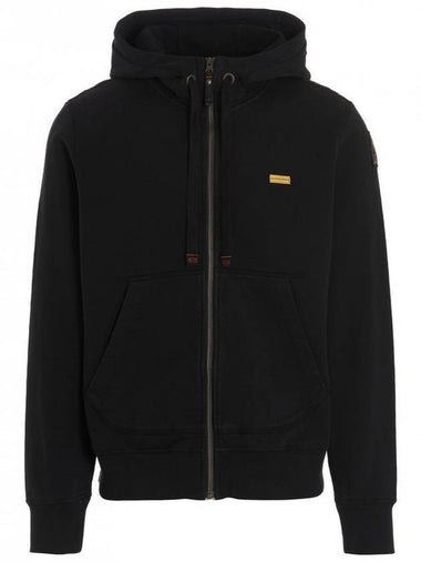 Charlie Embo Cotton Hooded Zip-Up Black - PARAJUMPERS - BALAAN 1