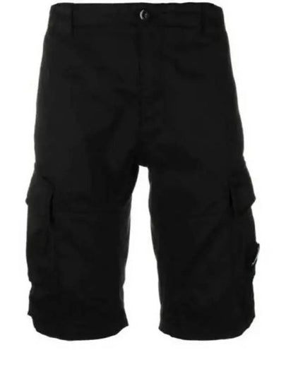 Lens Wappen Cotton Cargo Shorts Black - CP COMPANY - BALAAN 2