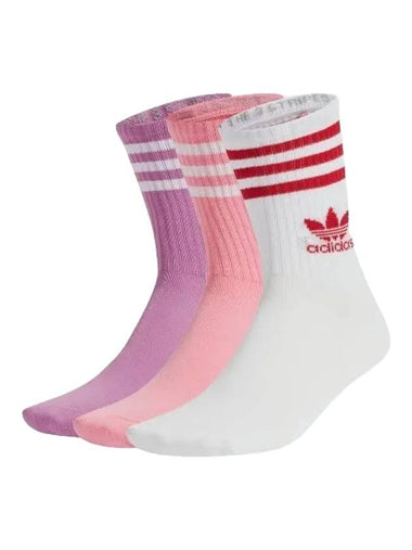 Mid Cut Crew Socks 3 Pack Set - ADIDAS - BALAAN 1