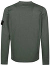 Compass Badge Ribbed Cotton Knit Top Dark Green - STONE ISLAND - BALAAN 3