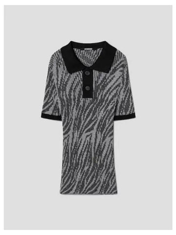 Jacquemus Men s Le Polo T shirt Zebra Black White Domestic Product GM0024072628669 - JACQUEMUS - BALAAN 1