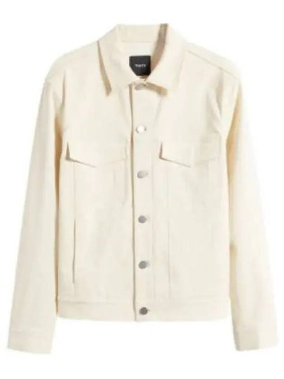 Neoteric Twill Trucker Jacket Ivory - THEORY - BALAAN 2