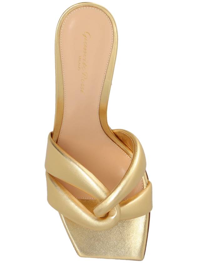 Gianvito Rossi Heeled Mules Amour, Women's, Gold - GIANVITO ROSSI - BALAAN 6