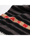 Striped Fringe Muffler Black - MARNI - BALAAN 3