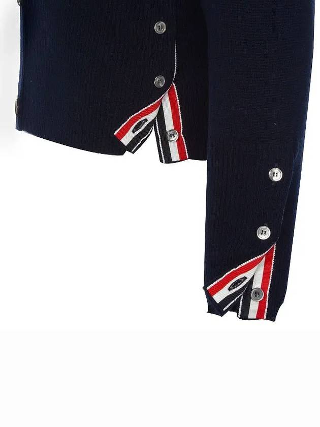 Men's Diagonal Classic Cashmere Cardigan Navy - THOM BROWNE - BALAAN 11