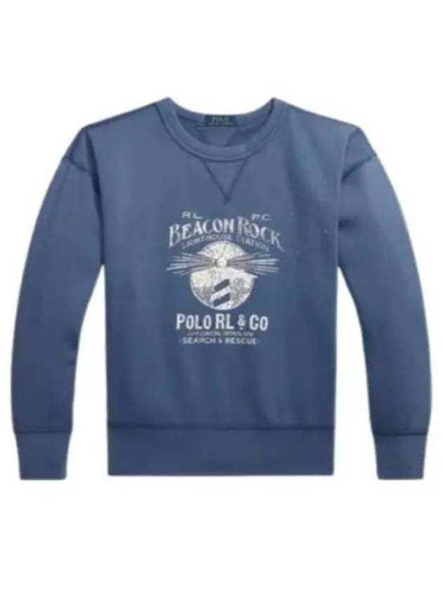 Graphic Print Sweatshirt Blue Heaven - POLO RALPH LAUREN - BALAAN 2