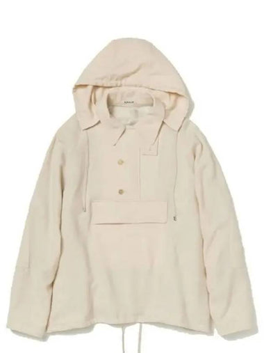 AIRY WOOL VIYELLA PO ANORAK IVORYwhite A23AP01VT - AURALEE - BALAAN 1