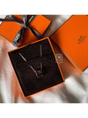 Pop H Pendant Rose Gold Necklace Noir - HERMES - BALAAN 9