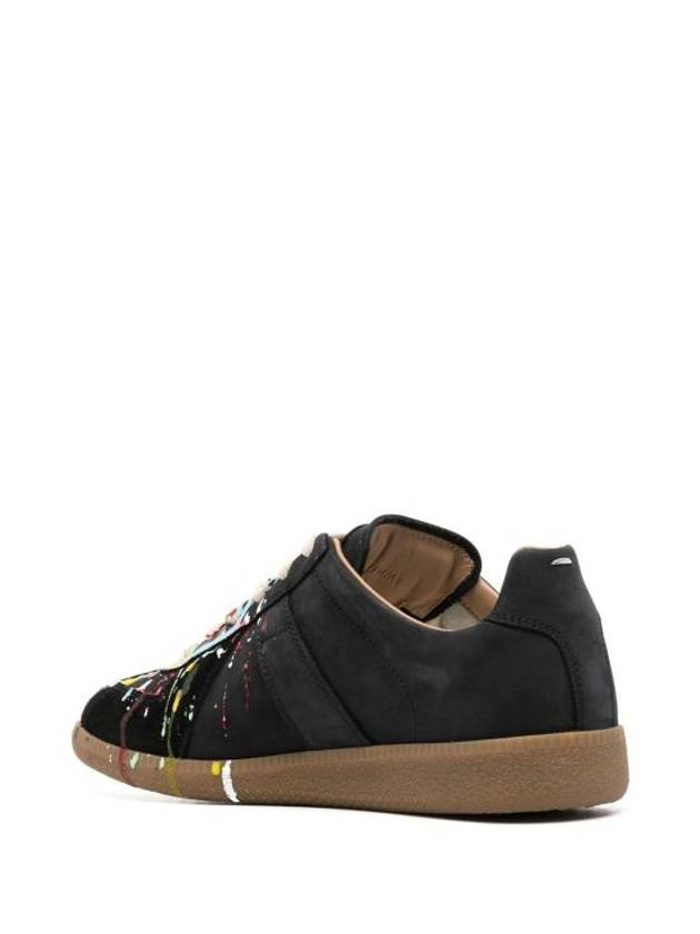 Replica Paint Drop Low Top Sneakers Black - MAISON MARGIELA - BALAAN 4