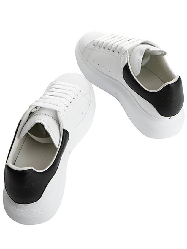 Oversized Leather Tab Low Top Sneakers White - ALEXANDER MCQUEEN - BALAAN 5