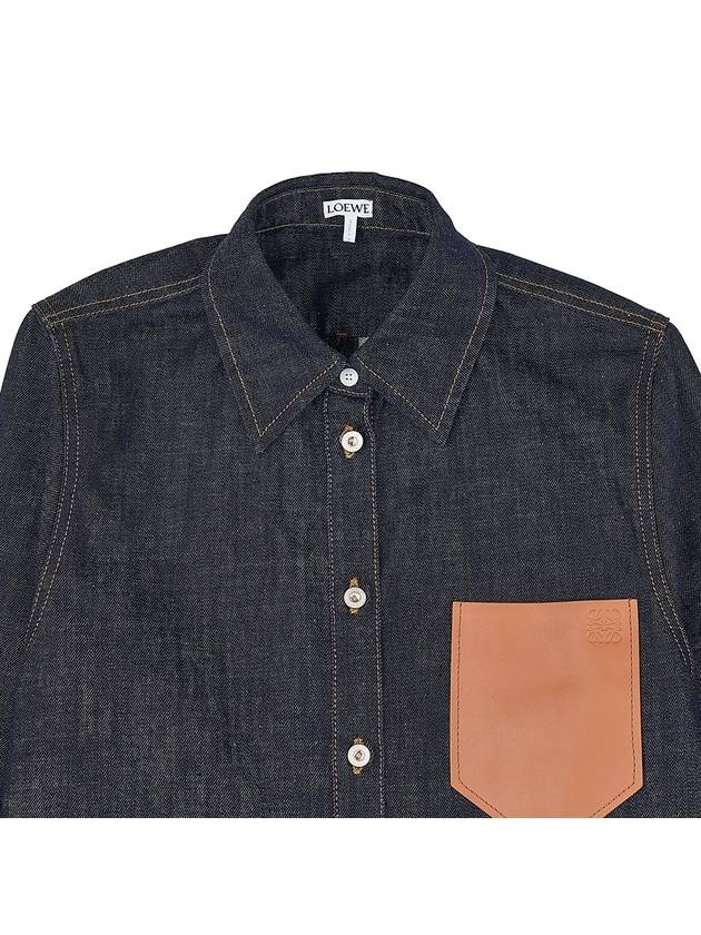 Women's Trapeze Denim Overshirt Blue - LOEWE - BALAAN 4