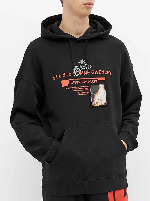 Studio Patch Cotton Hoodie Black - GIVENCHY - BALAAN 5