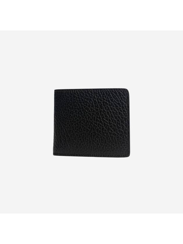 Stitched Leather Bifold Half Wallet Black - MAISON MARGIELA - BALAAN 3