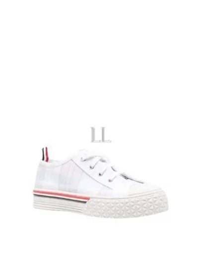 Women's Madras Canvas Collegiate Low Top Sneakers Light Pink - THOM BROWNE - BALAAN 2