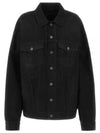 Political Campaign Logo Oversized Denim Jacket Black - BALENCIAGA - BALAAN 2