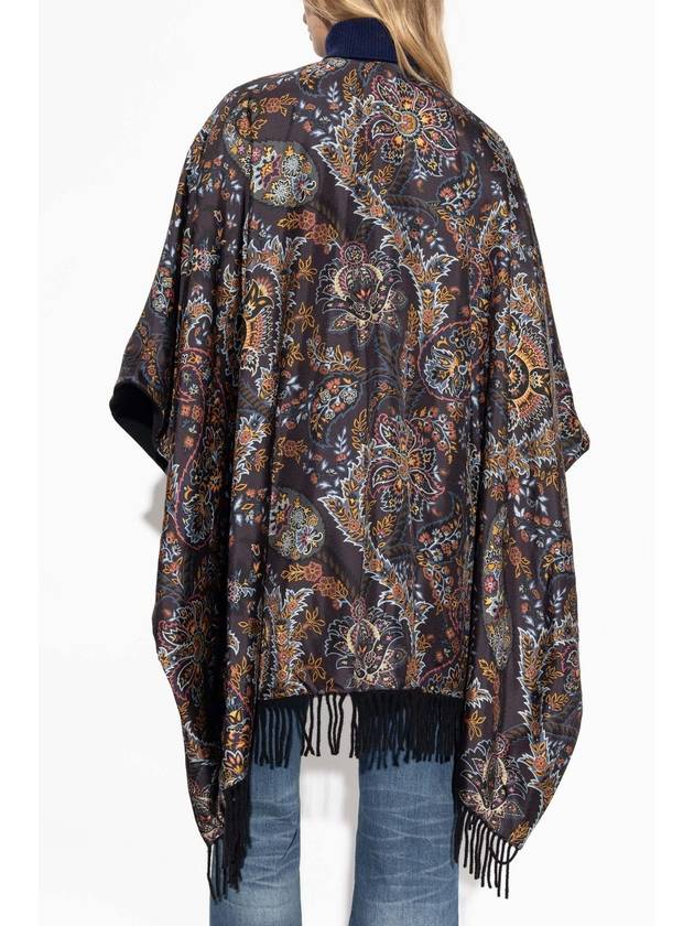 Etro Poncho With Floral Pattern, Women's, Multicolour - ETRO - BALAAN 4