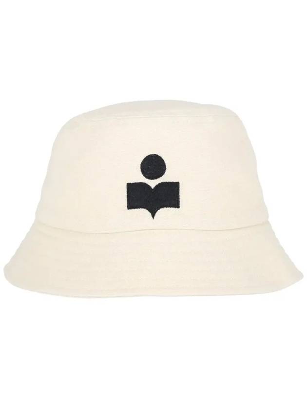 Haley Embroidered Logo Bucket Hat Ivory - ISABEL MARANT - BALAAN 3