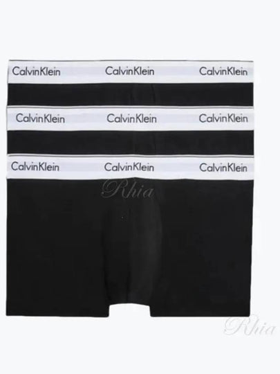 Men's Logo Stretch Drawn Cotton 3 Pack Briefs Black - CALVIN KLEIN - BALAAN 2