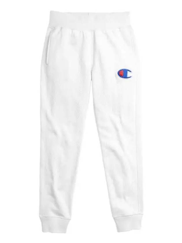 Reverse Weave Direct Flock Script Women s Jogger Pants White GF777 Y07965 045 - CHAMPION - BALAAN 1