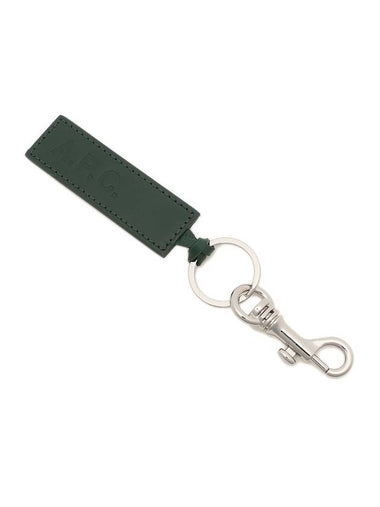 Logo Leather Key Holder Green - A.P.C. - BALAAN 1