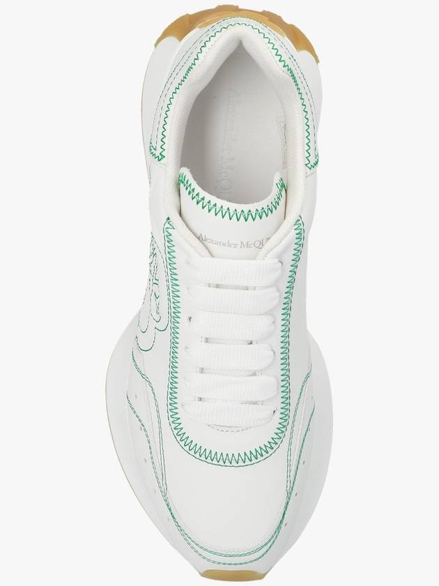 Sprint Runner Low Top Sneakers White Green - ALEXANDER MCQUEEN - BALAAN 4