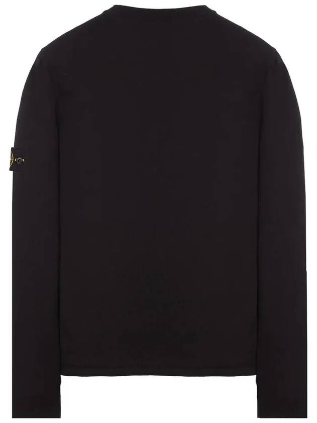 Raw Hand Cotton Crewneck Knit Top Black - STONE ISLAND - BALAAN 3