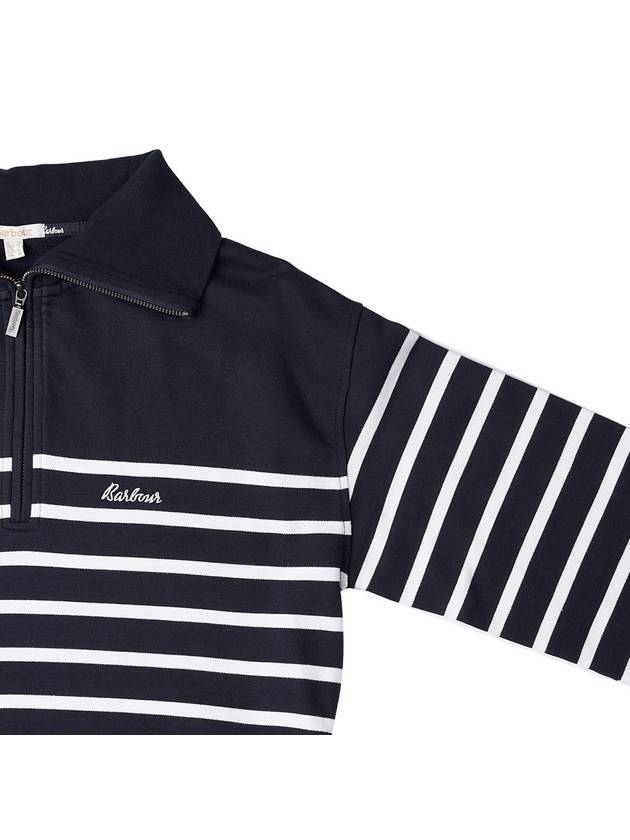 Stripe Half Zip-Up Sweatshirt Navy - BARBOUR - BALAAN 5