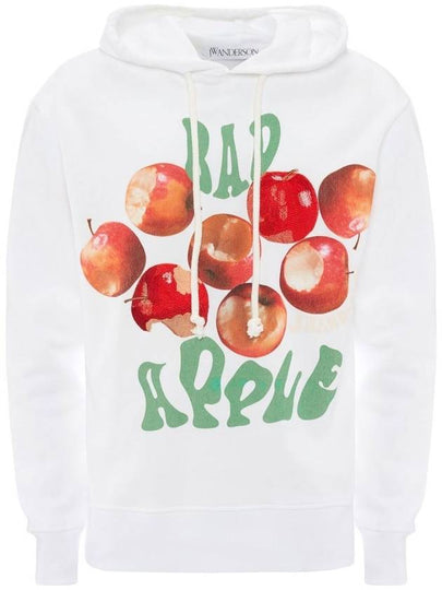 Bad Apple Print Drawstring Hood White - JW ANDERSON - BALAAN 2